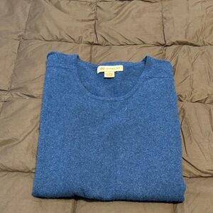 Wythe NY Deep Blue Crewneck Sweater. 100% cashmere.
